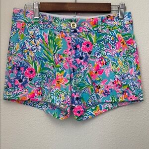 Lilly Pulitzer Amalfi Blue Alligator Isle Callahan Knit Shorts